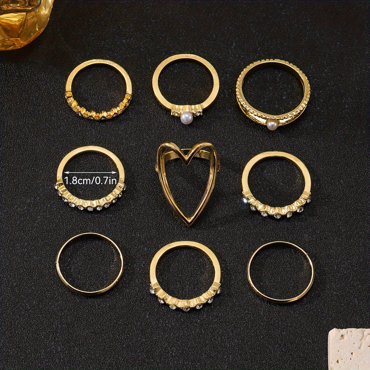 Heart Ring Set