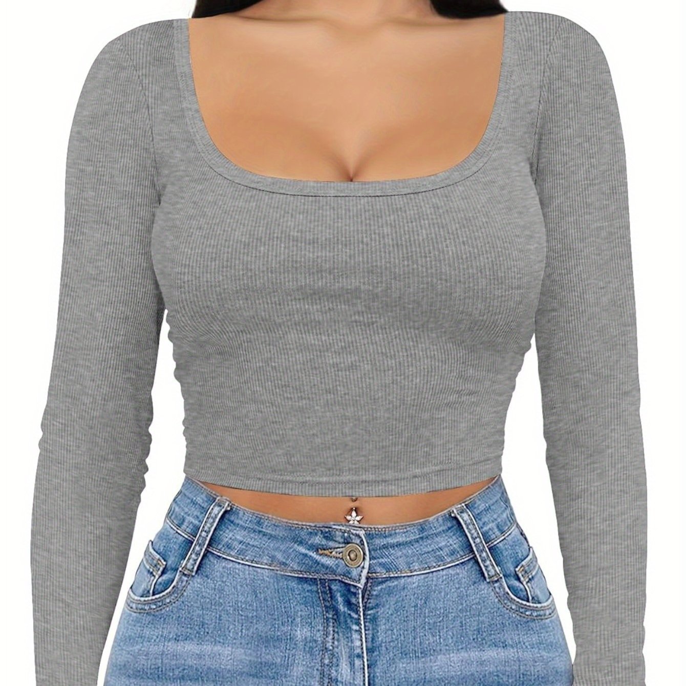 The Santa Monica Apparel™ | Square-Neck Crop Top