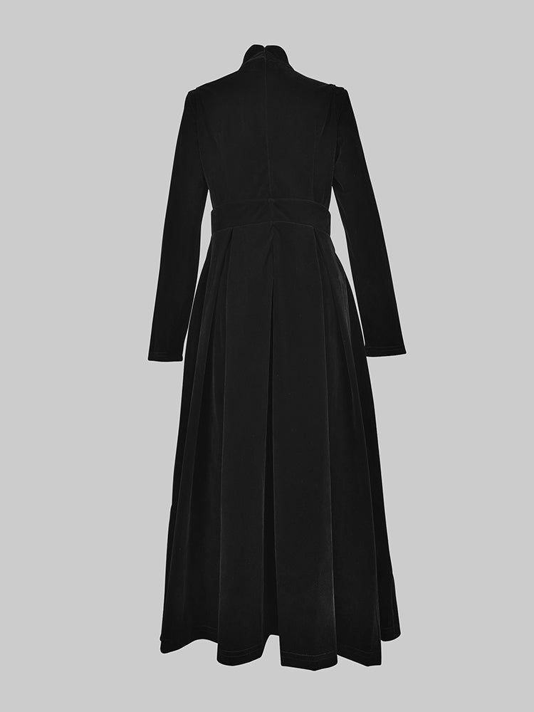 Atelier High-Neck Midi Dress