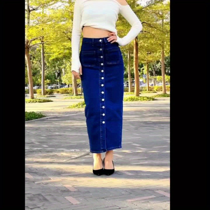 Denim Maxi Skirt