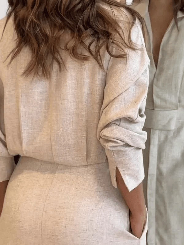 Elise Split-Side Shirt Dress