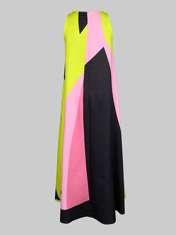 Amara Color-Block Maxi Dress