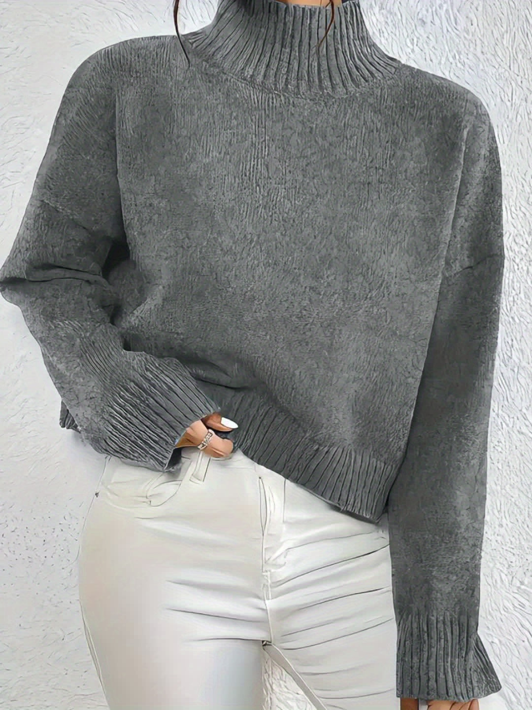 The Santa Monica Apparel™ | Sleek Stand-Collar Sweater