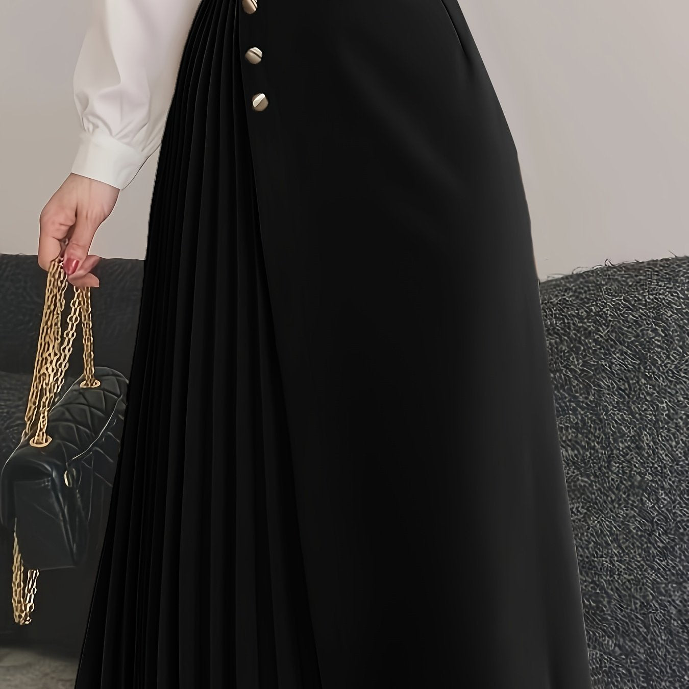 Pleated Midi Skirt