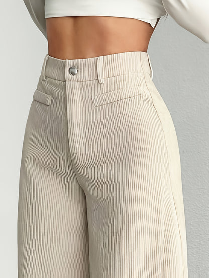 Corduroy Wide-Leg Pants