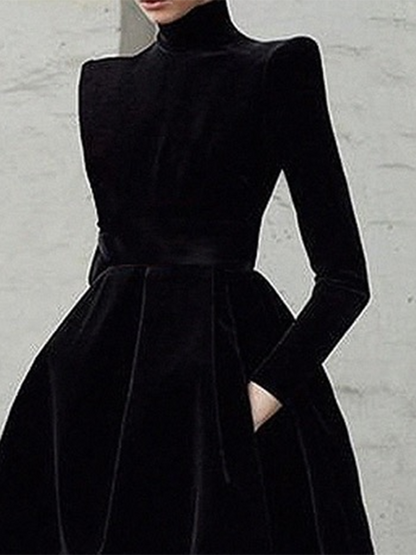 Atelier High-Neck Midi Dress