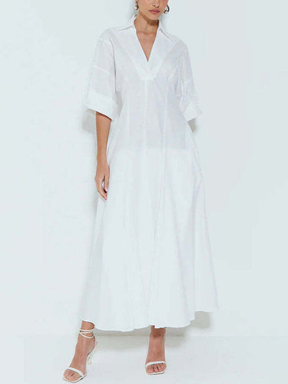 Vivienne Pleated Shirt Dress