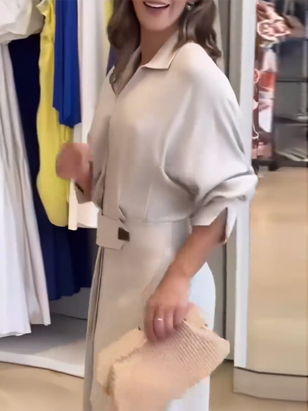 Elise Split-Side Shirt Dress