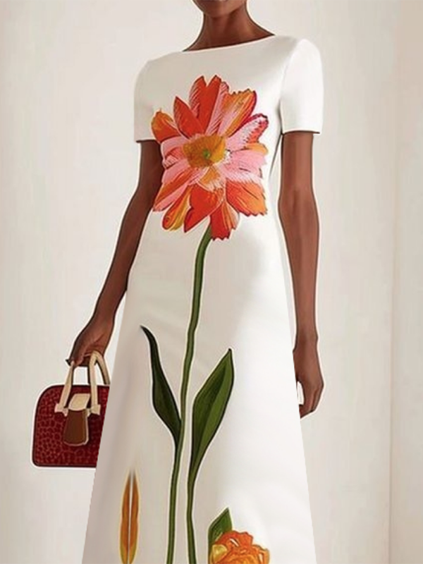 Elise Boat-Neck Maxi Dress