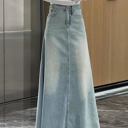 Long Denim Skirt