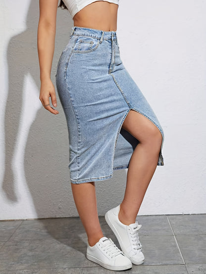 Denim Midi Skirt