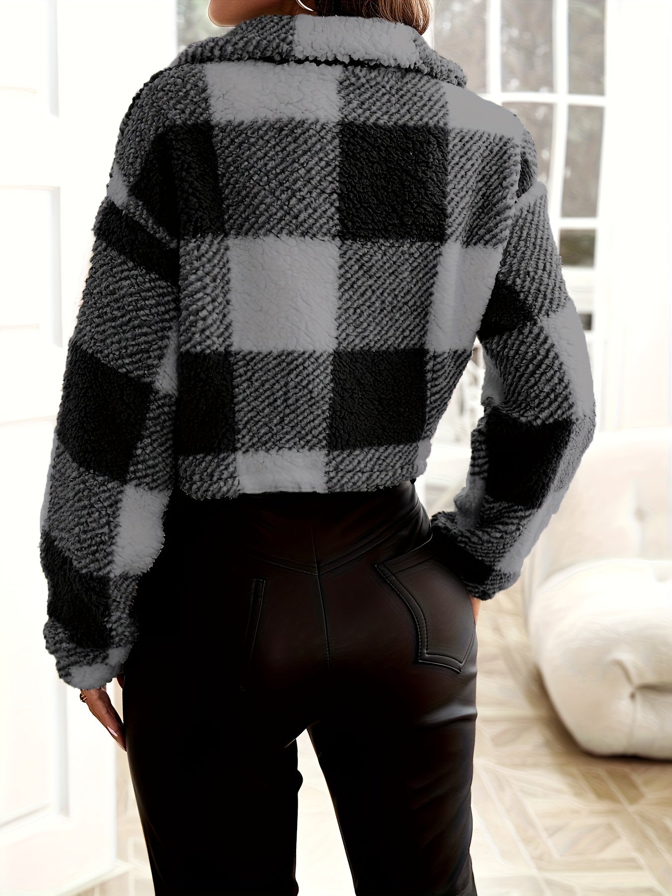 Plaid Teddy Jacket