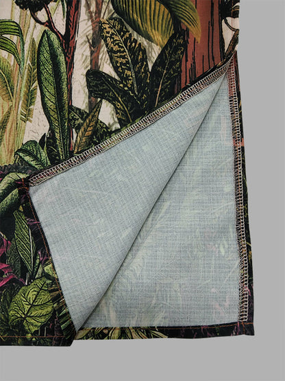 Amara Leaf-Print Maxi Dress