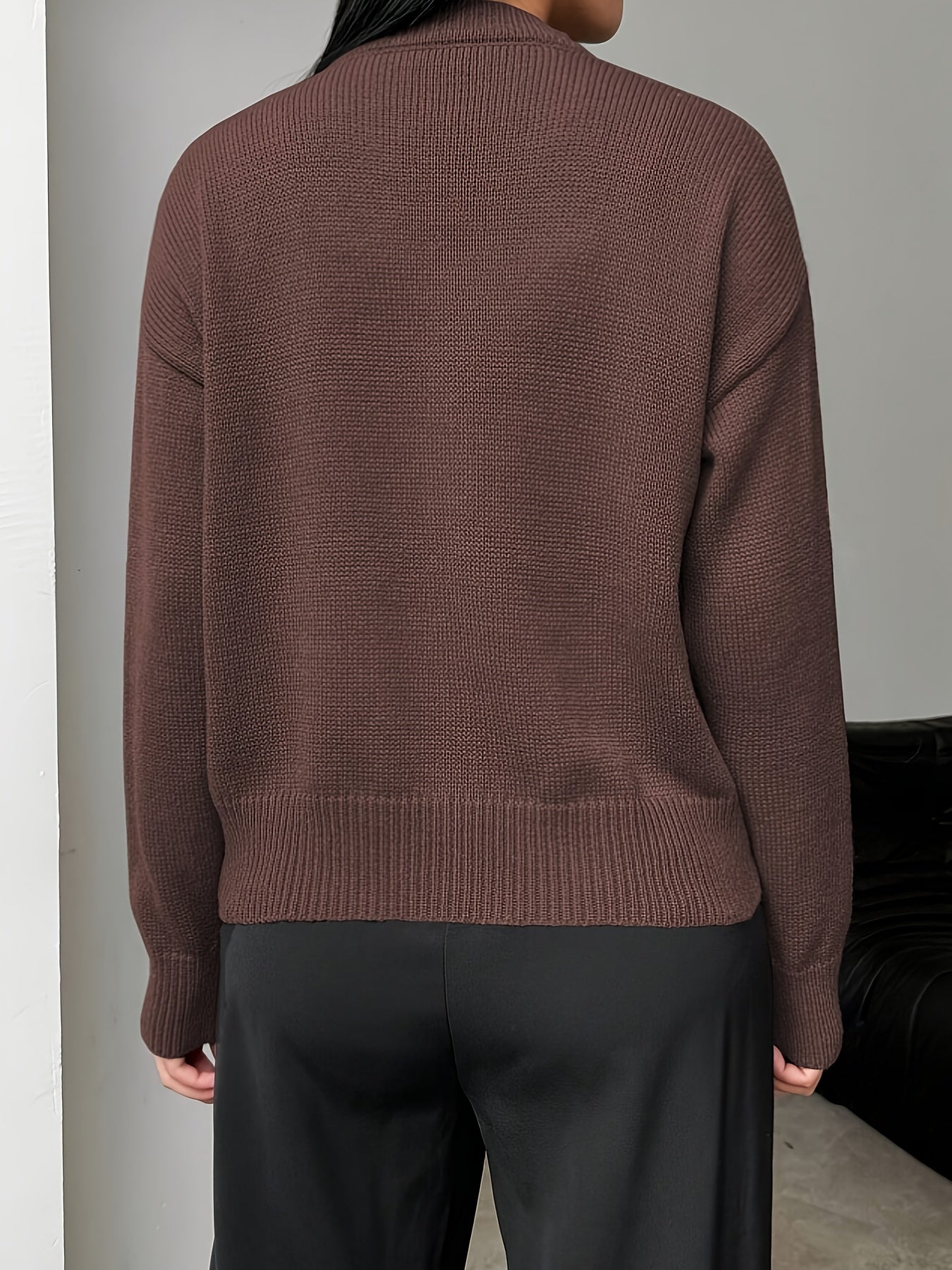 The Santa Monica Apparel™ | Polished Crewneck Button-Up Sweater