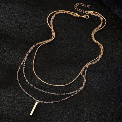 Bar Pendant Necklace Set