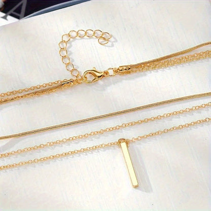 Bar Pendant Necklace Set