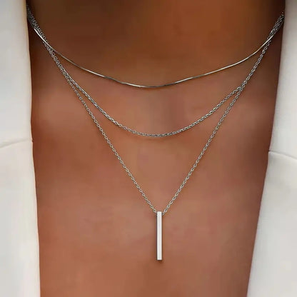 Bar Pendant Necklace Set
