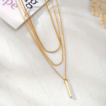Bar Pendant Necklace Set