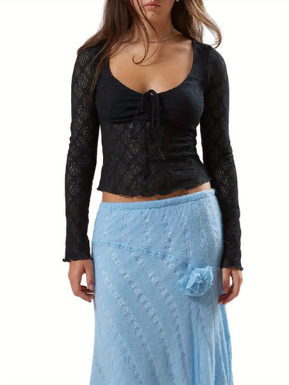 The Santa Monica Apparel™ | Drawstring Long-Sleeve Top