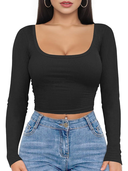 The Santa Monica Apparel™ | Square-Neck Crop Top