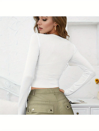 The Santa Monica Apparel™ | Square-Neck Crop Top