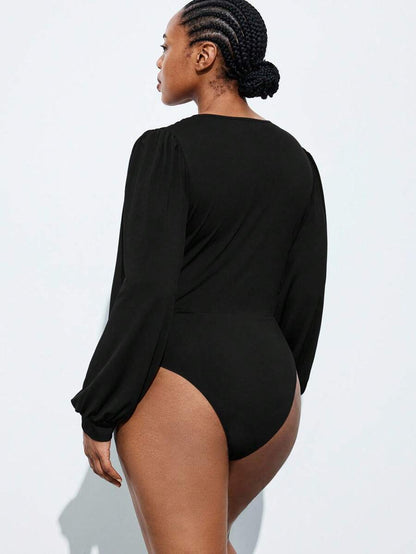 Midnight Allure Wrap Top