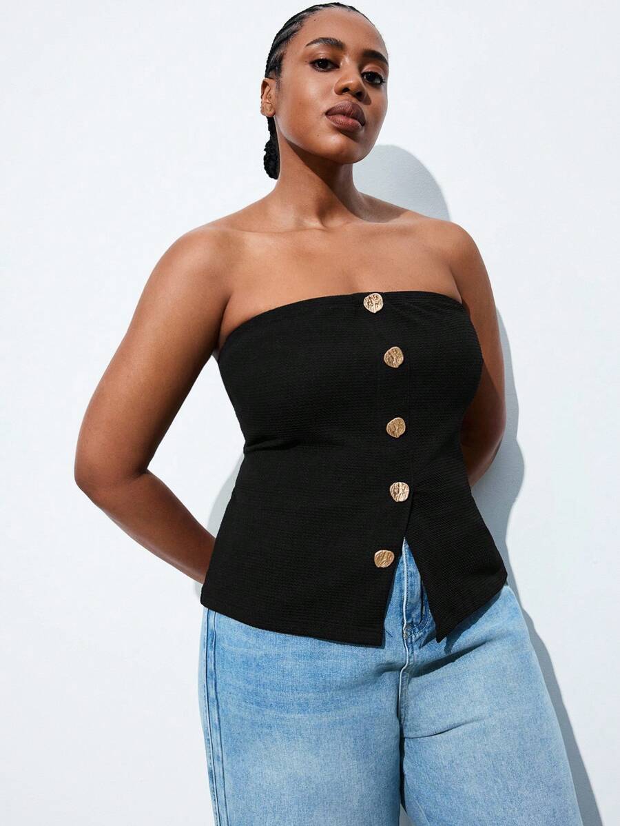 Crimson Muse Strapless Top