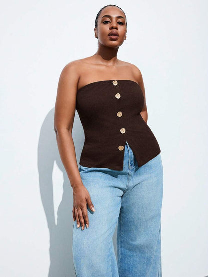 Crimson Muse Strapless Top