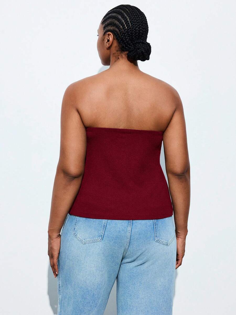 Crimson Muse Strapless Top