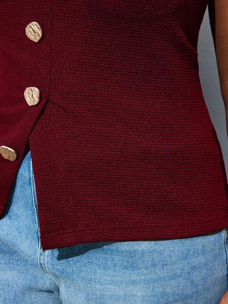 Crimson Muse Strapless Top