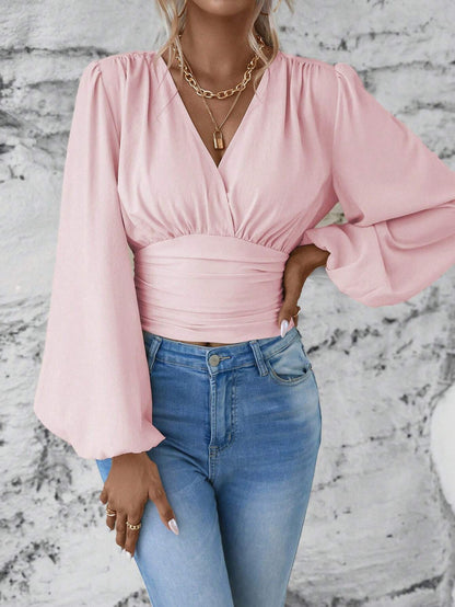 The Santa Monica Apparel™ | Classic V-Neck Blouse