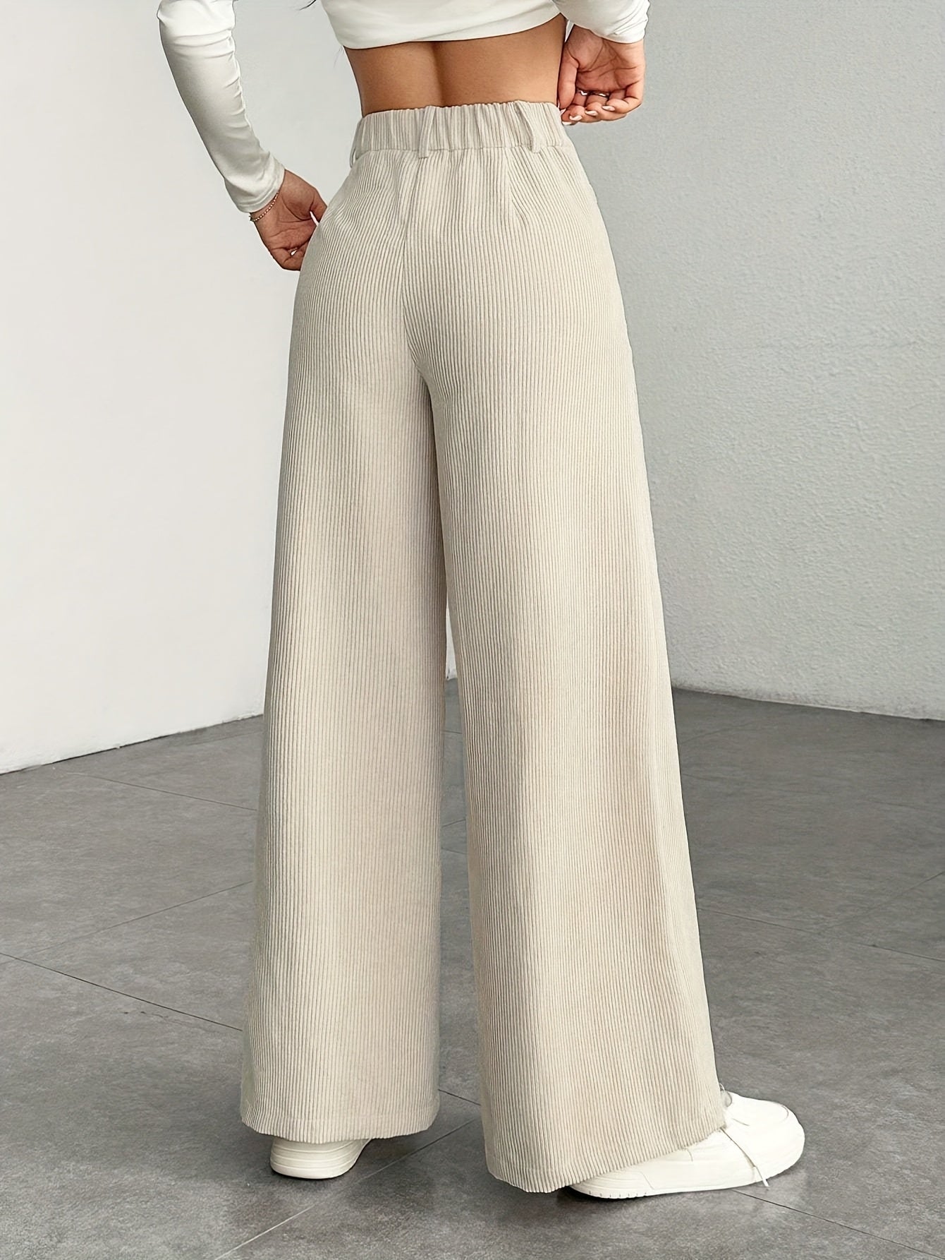 Corduroy Wide-Leg Pants