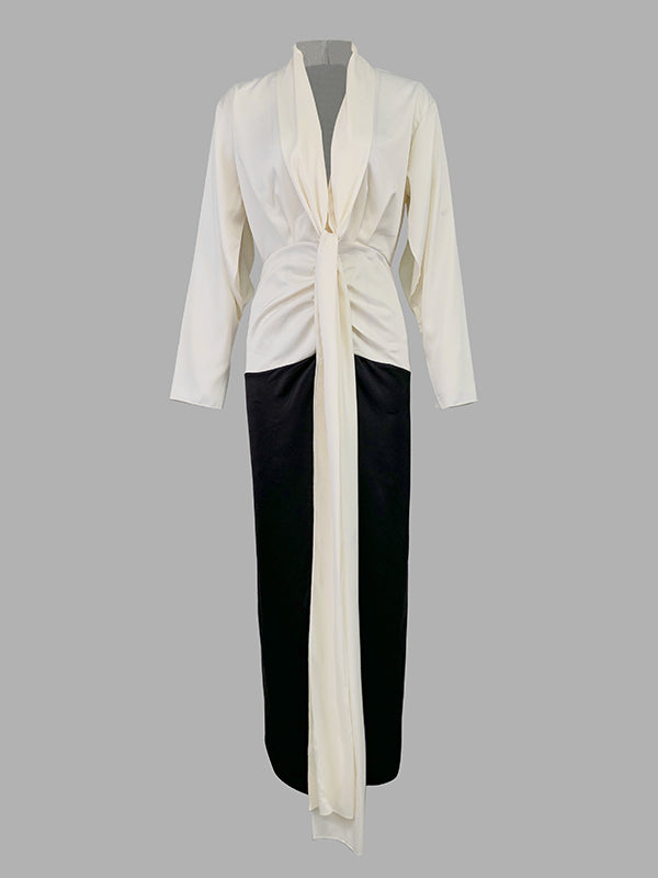 Serena Contrast Evening Dress