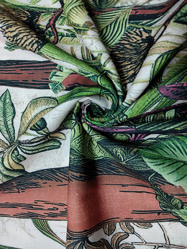 Amara Leaf-Print Maxi Dress