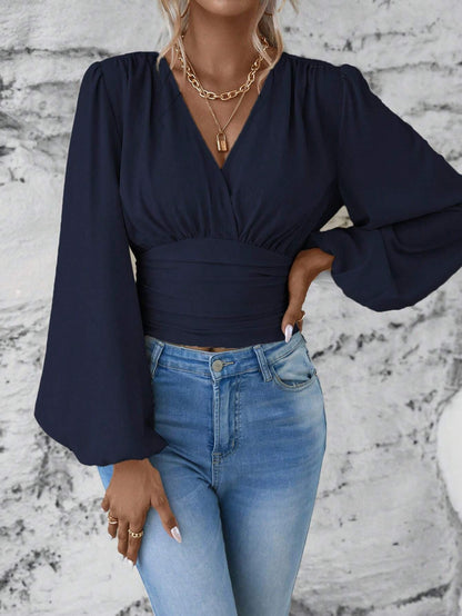 The Santa Monica Apparel™ | Classic V-Neck Blouse