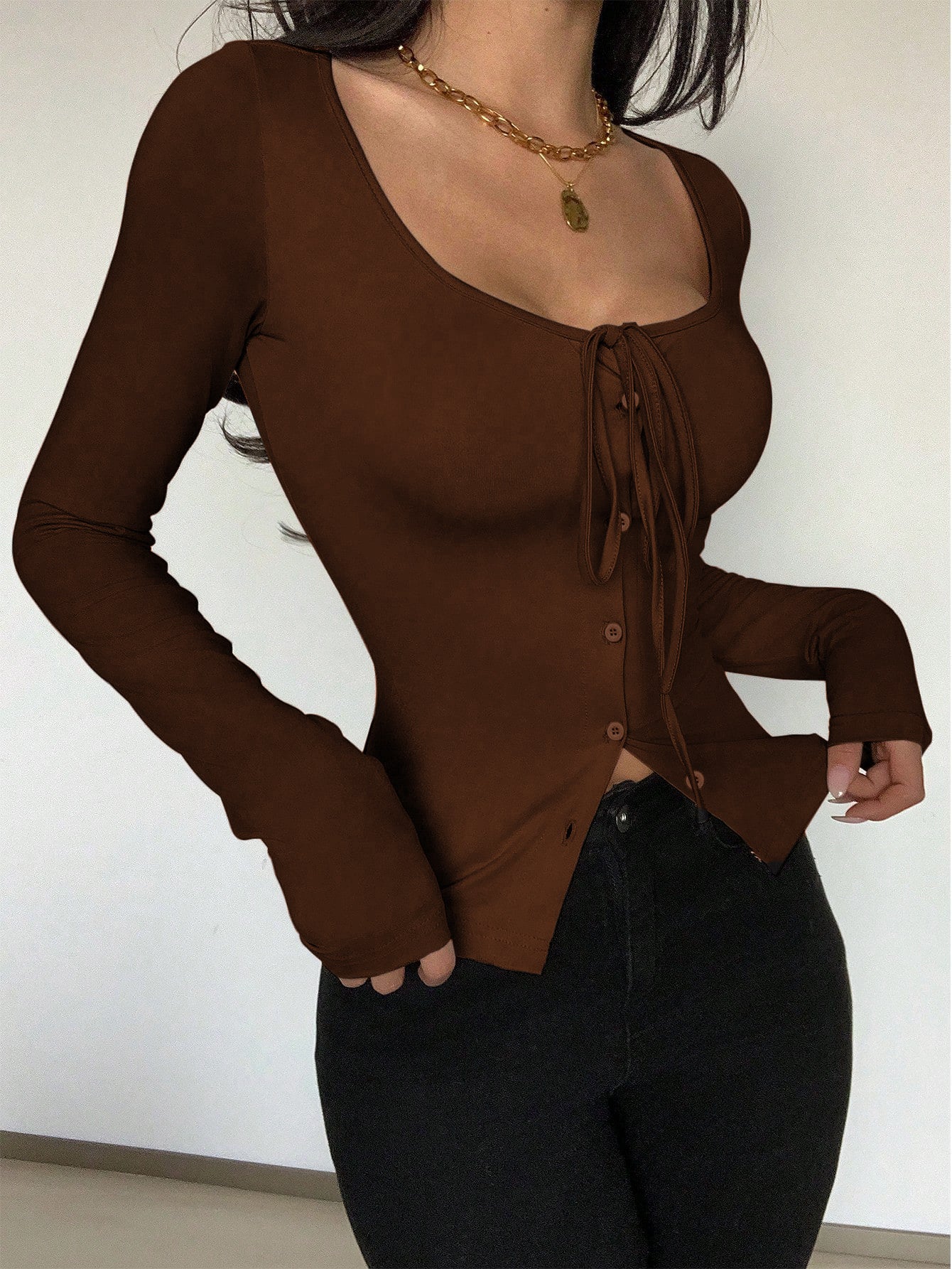 The Santa Monica Apparel™ | Classic Button-Detail Top