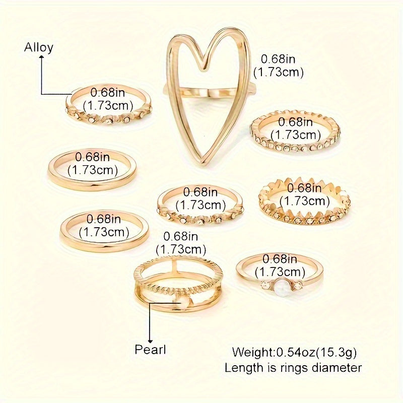 Heart Ring Set