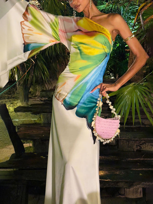 Fiora One-Shoulder Maxi Dress