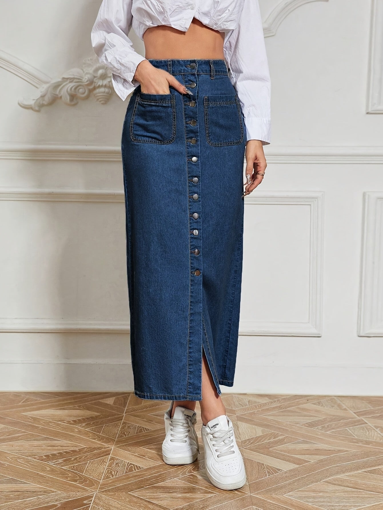 Denim Maxi Skirt