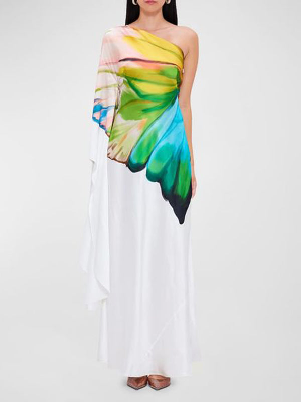Fiora One-Shoulder Maxi Dress