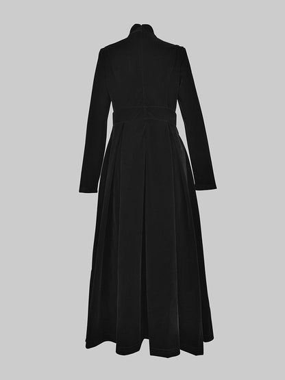 Atelier High-Neck Midi Dress