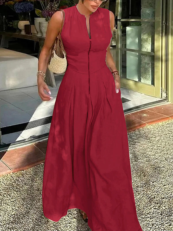 Celine Pleated Maxi Dress