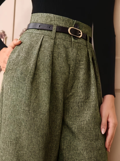 High-Waist Straight Pants