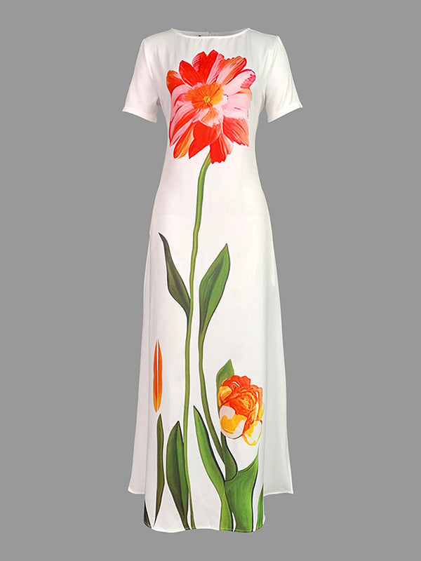 Elise Boat-Neck Maxi Dress