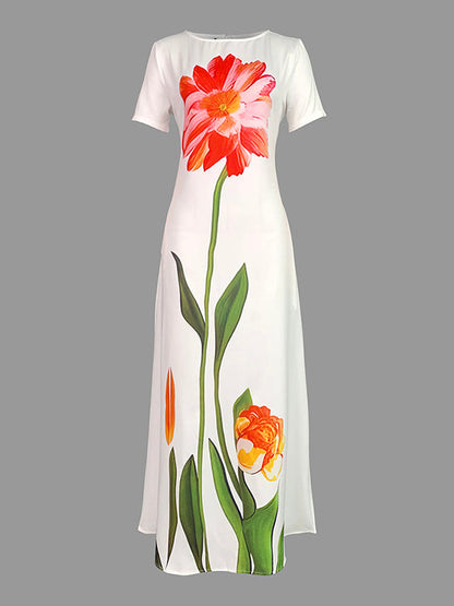 Elise Boat-Neck Maxi Dress