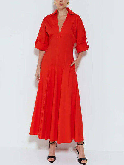 Vivienne Pleated Shirt Dress