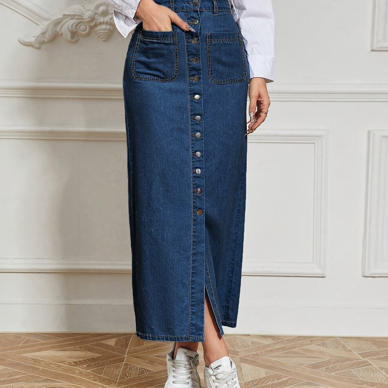 Denim Maxi Skirt