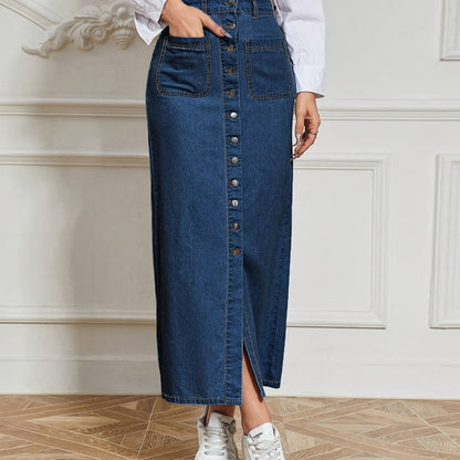 Denim Maxi Skirt