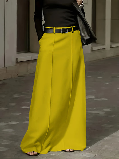 High-Waist Midi Skirt