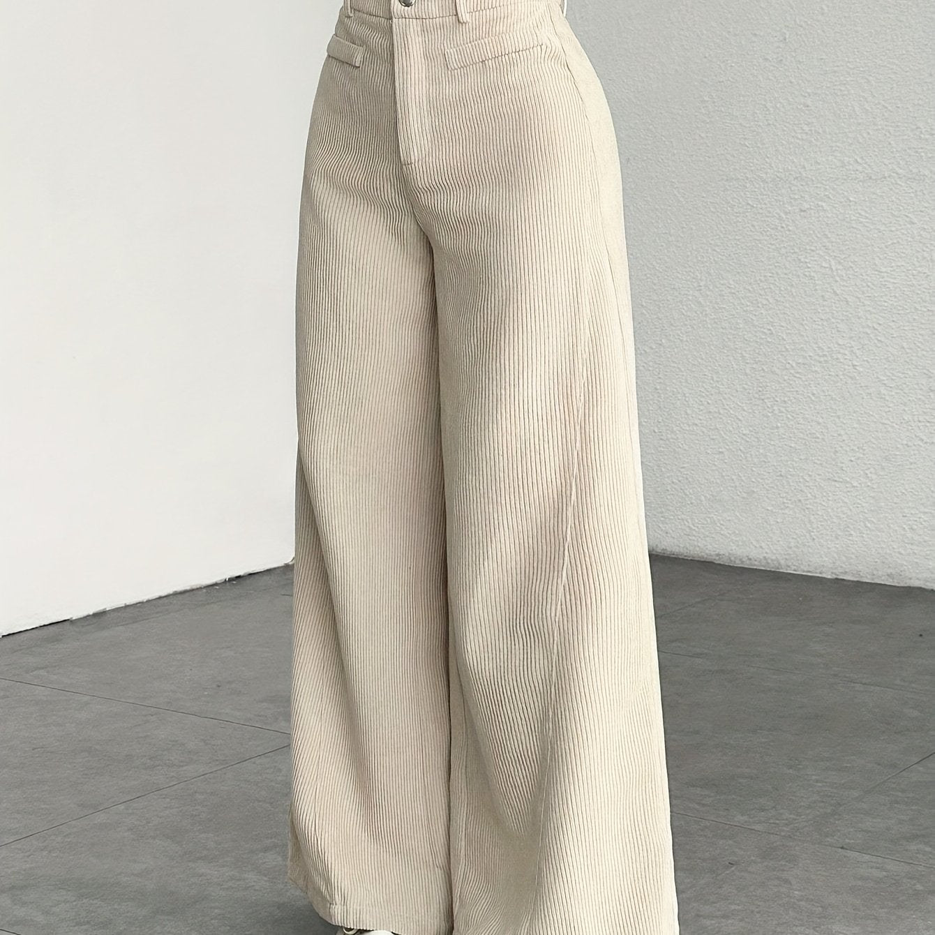 Corduroy Wide-Leg Pants